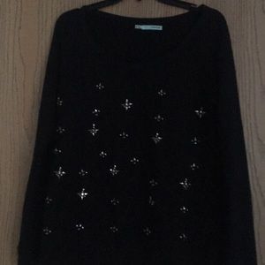 Long sleeve embellished sweater